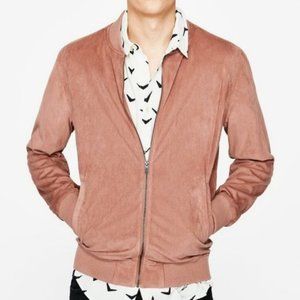 NWOT Faux Suede Bomber Jacket